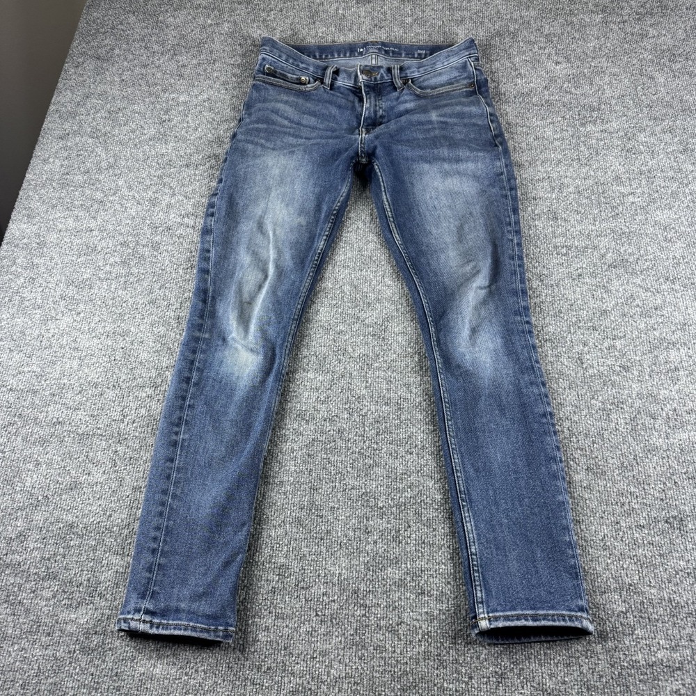 Banana Republic Legacy Jeans Mens 30x30 Blue Skinny Slim Dark Wash Stretch Denim